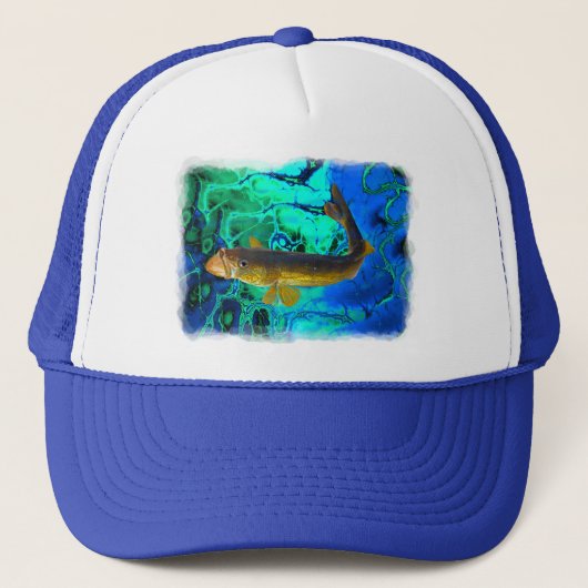 Casquette Vallée de natation, Poisson de Pickerel Art (Devant)