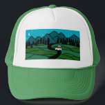 Casquette Vanlife in the Mountains Moon Stars<br><div class="desc">Découvrez ce casquette cool avec un campervan dans les montagnes ! Regardez ma boutique pour plus de détails !</div>