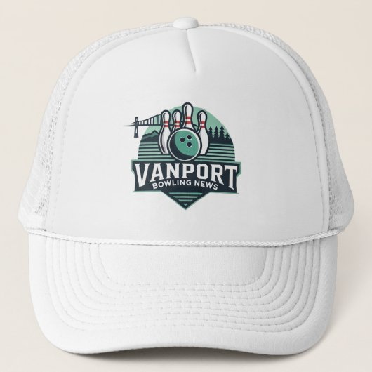 Casquette Vanport Bowling News Trucker Hat Northwest Design (Devant)