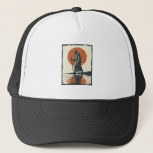Casquette Vecteur de réflexion de silhouette de marche au co