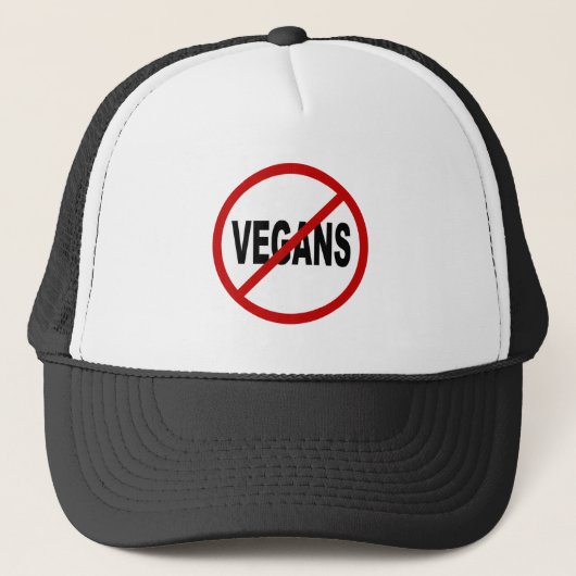 Casquette Végétaliens de la haine Vegans/No permis la (Devant)