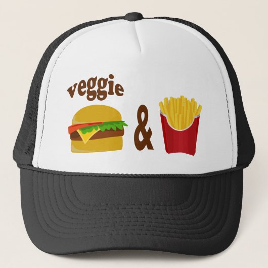 Casquette Veggie Burger et Fries (Devant)