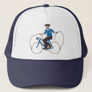Casquette Vélo d'équitation de cowboy avec des roues de