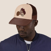 Casquette Vélo d'équitation de scarabée de Dung avec la roue (En situation)