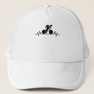 Casquette Vélo Road Vélo Heartbeat Design Vélo Cadeau
