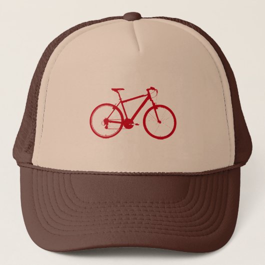 Casquette vélo rouge, vélo (Devant)