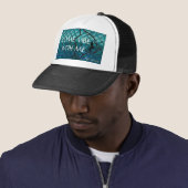 Casquette Venez le vibe avec moi bleu (En situation)