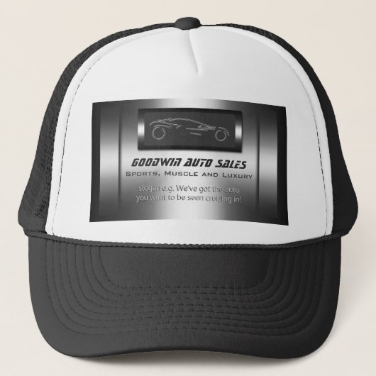 Casquette Ventes automatiques - faux métal, argent auto (Devant)