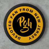 Casquette Ventilateur Burgh personnalisé Noir Or Rétro Pgh