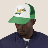 Casquette Vérifier Meowt Punny Skateboard Tabby Cat (En situation)