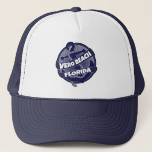 Casquette Vero Beach Floride ancre tourbillon casque