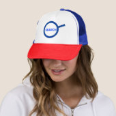 Casquette Verre grossissant de recherche bleu (En situation)