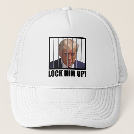 Casquette Verrouillez-Le ! Trump Mugshot (Devant)