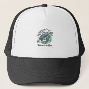 Casquette Verset de la Bible Tortue de Mer Dessin de Gravure