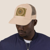 Casquette Vert Abstrait (En situation)