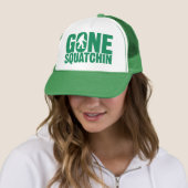 Casquette vert allé de lettres de Squatchin (En situation)