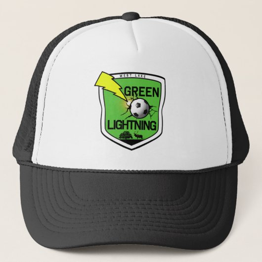Casquette vert de camionneur de foudre de plan (Devant)