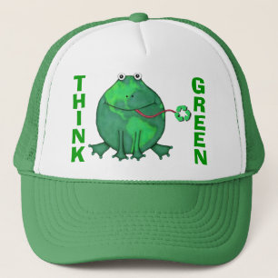 Casquette vert de camionneur d'environnement de