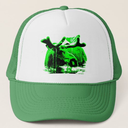 Casquette vert d'orignaux (Devant)