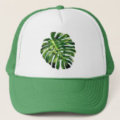 Casquette vert feuille Monstera (Devant)