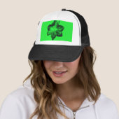 Casquette Vert foncé sur vert clair Amaryllis (En situation)