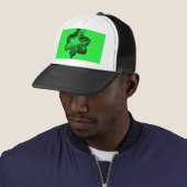 Casquette Vert foncé sur vert clair Amaryllis (En situation)