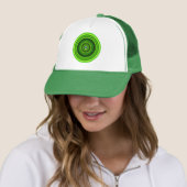 Casquette Vert géomagnétique Mandala-64555 (En situation)