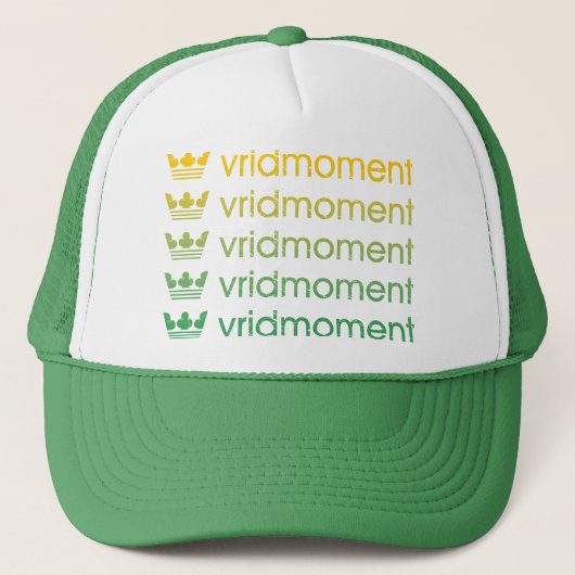 Casquette vert/jaune des années 1990 de vridmoment (Devant)