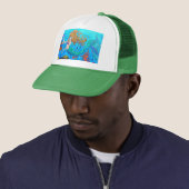 Casquette vert mermaid (En situation)