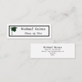 Casquette vert - Nom du diplôme Insérer les cartes (Devant / Derrière)