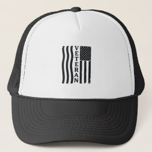 Casquette Vêtement vétéran américain drapeau vintage vecteur