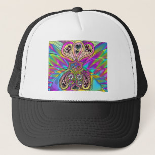 Casquette Vêtements Cadeaux Fleurs Cœurs Psychédéliques Rétr