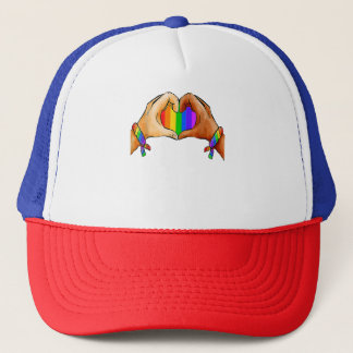 Casquette Vêtements gay pride LGBT Arc en ciel Coeur LGBT Pr