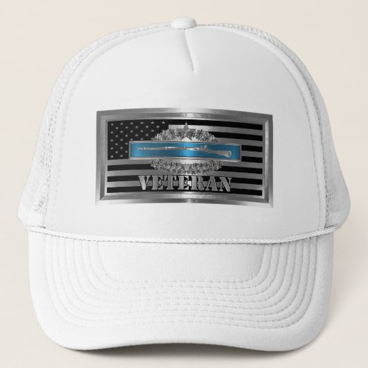 Casquette Vétéran CIB avec étoile de combat (Devant)