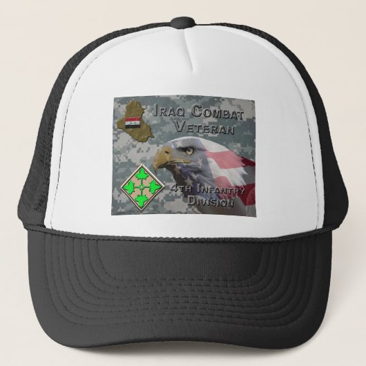 Casquette Vétéran de combat de la 4e division d'infanterie e (Devant)