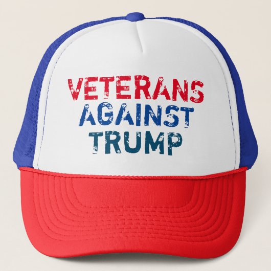 Casquette Vétérans contre Trump Trucker Hat (Devant)