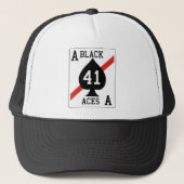Casquette VFA - 41e Escadron de chasseurs Black Aces (Devant)