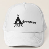Casquette Vibes Aventure Camping Tente Logo Typographie (Devant)