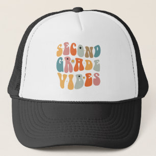 Casquette Vibes de 2e année Retour à l'école École groovy 