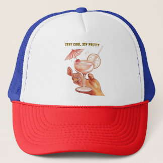 Casquette Vibes de Boisson Tropicale – Jolie Esthétique d'Ét