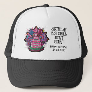 Casquette Vibes de fête d'anniversaire où les calories ne co