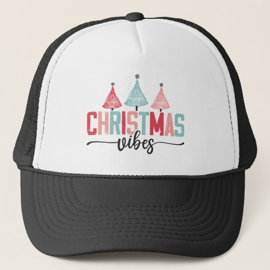 Casquette Vibes de Noël - Festive Tree Design (Devant)