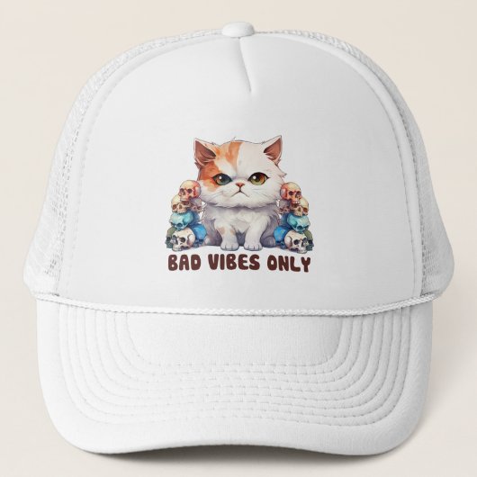 Casquette Vibes incorrectes uniquement - Fierce Chat & Skuls (Devant)