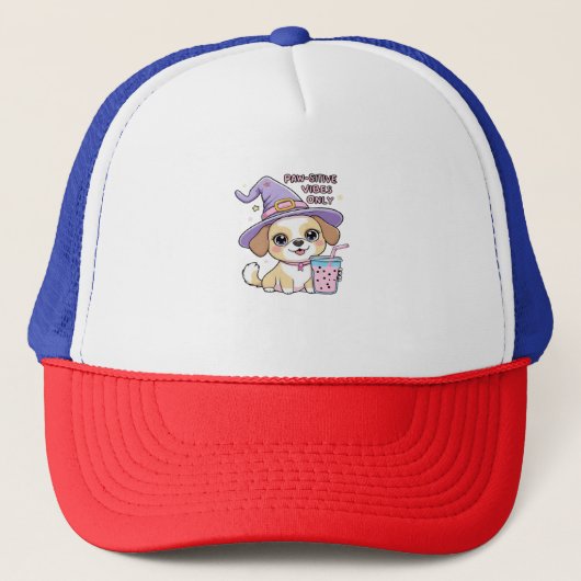 Casquette Vibes Paw-Stive Seulement Chien mignon Avec Bubble (Devant)