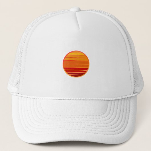 Casquette Vibes Rétro de Coucher de Soleil Esthétique (Devant)