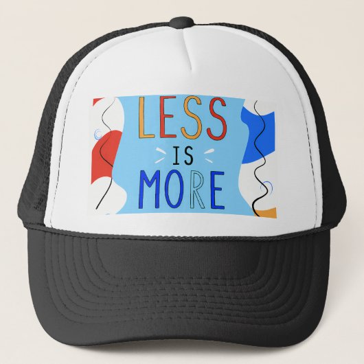 Casquette Vibrant "Less Is More" Abstract Graphic (Devant)