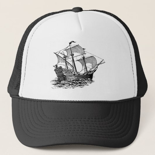 Casquette Vieux navire galion (Devant)