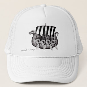 Casquette Vikings dans le dessin noir et blanc d'encre de