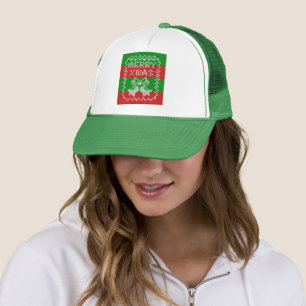 Casquette Vilain pull motif sonnettes Joyeux fils Xmas
