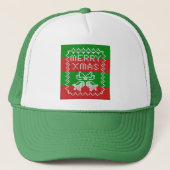 Casquette Vilain pull motif sonnettes Joyeux fils Xmas (Devant)